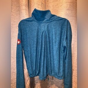 Blue Canada Long Sleeve Top with Logo Patch